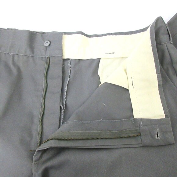 Red Camel Khakis Chino Twill Pants Flat Front Slacks Cotton Gray 40W x 31L USA - Picture 4 of 6